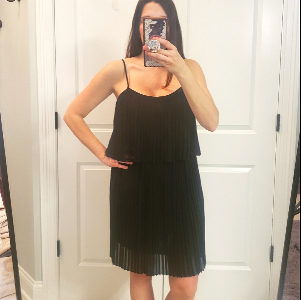 Boho Pleated Chiffon Dress